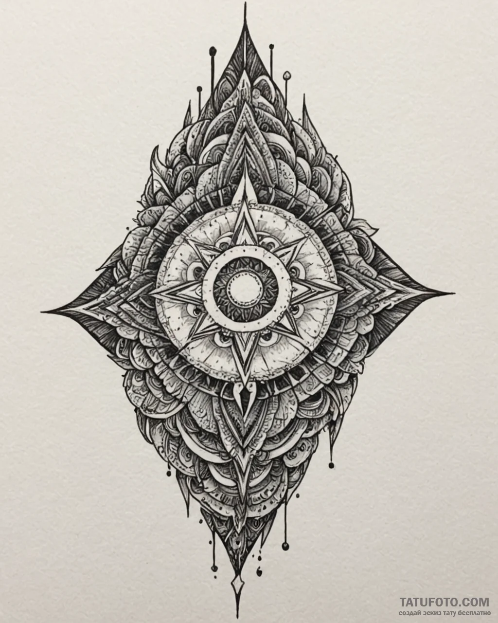 Tattoo design an abstract representation of a… — эскиз тату (№1752893006_0, 19.07.2025 02:43) — Tatufoto.com