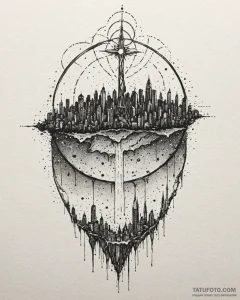 Tattoo design a glowing force field protectin... - эскиз тату (№1752893585_0, 19.07.2025 02:53) — Tatufoto.com