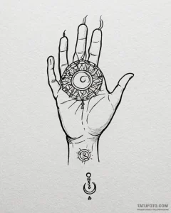 Tattoo sketch a sketch of a hand holding a gl... - эскиз тату (№1752894082_0, 19.07.2025 03:01) — Tatufoto.com
