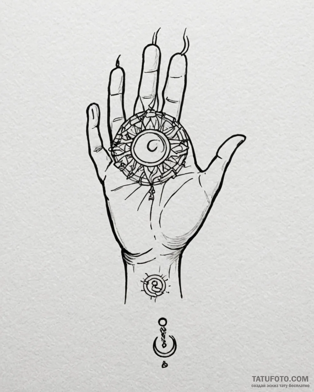 Tattoo sketch a sketch of a hand holding a gl... - эскиз тату (№1752894082_0, 19.07.2025 03:01) — Tatufoto.com