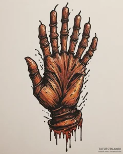 A neo-traditional tattoo of freddy krueger's... - эскиз тату (№1752894664_0, 19.07.2025 03:11) — Tatufoto.com