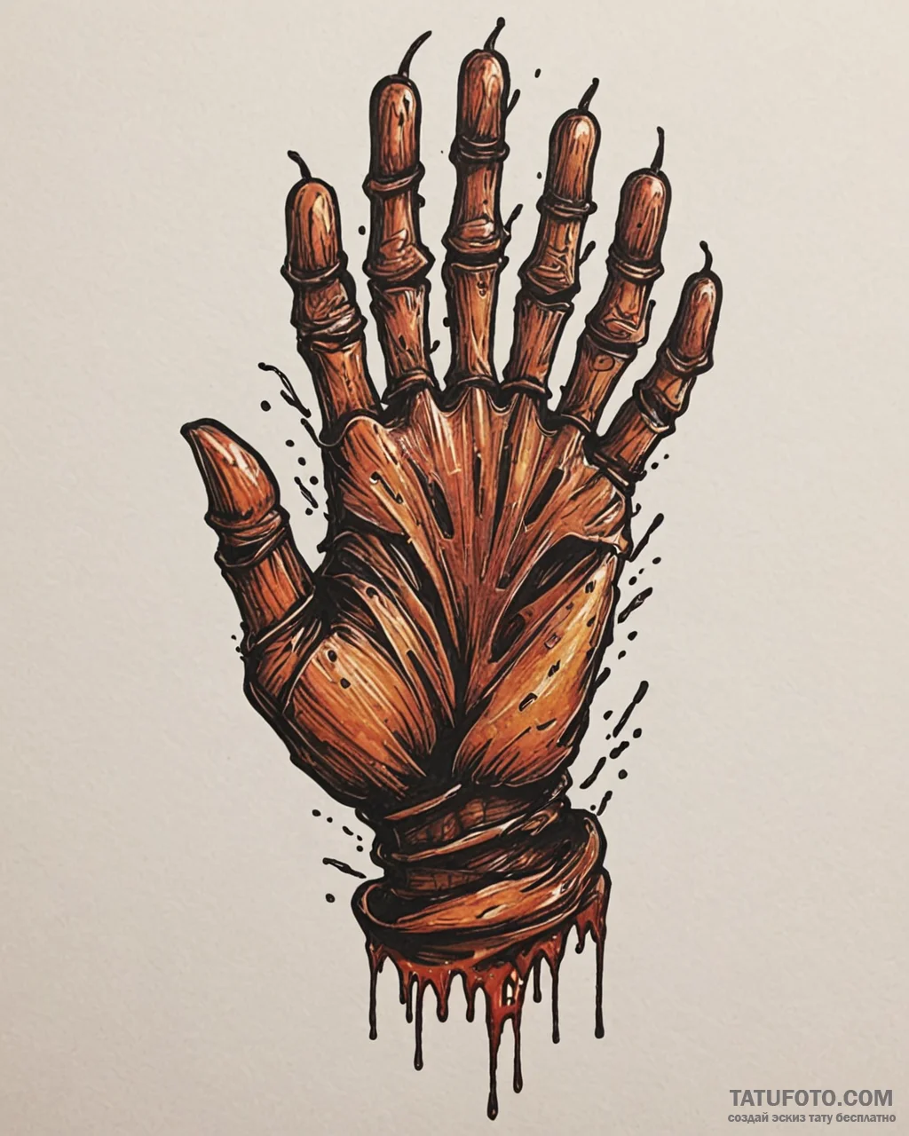 A neo-traditional tattoo of freddy krueger’s… — эскиз тату (№1752894664_0, 19.07.2025 03:11) — Tatufoto.com