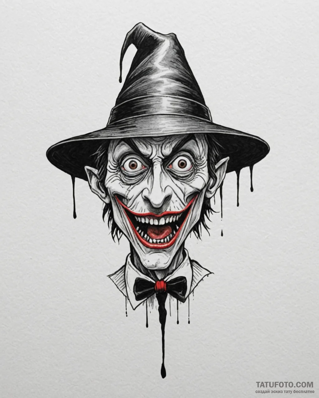 A sketch of the babadook from the pop-up book... - эскиз тату (№1752894997_0, 19.07.2025 03:16) — Tatufoto.com