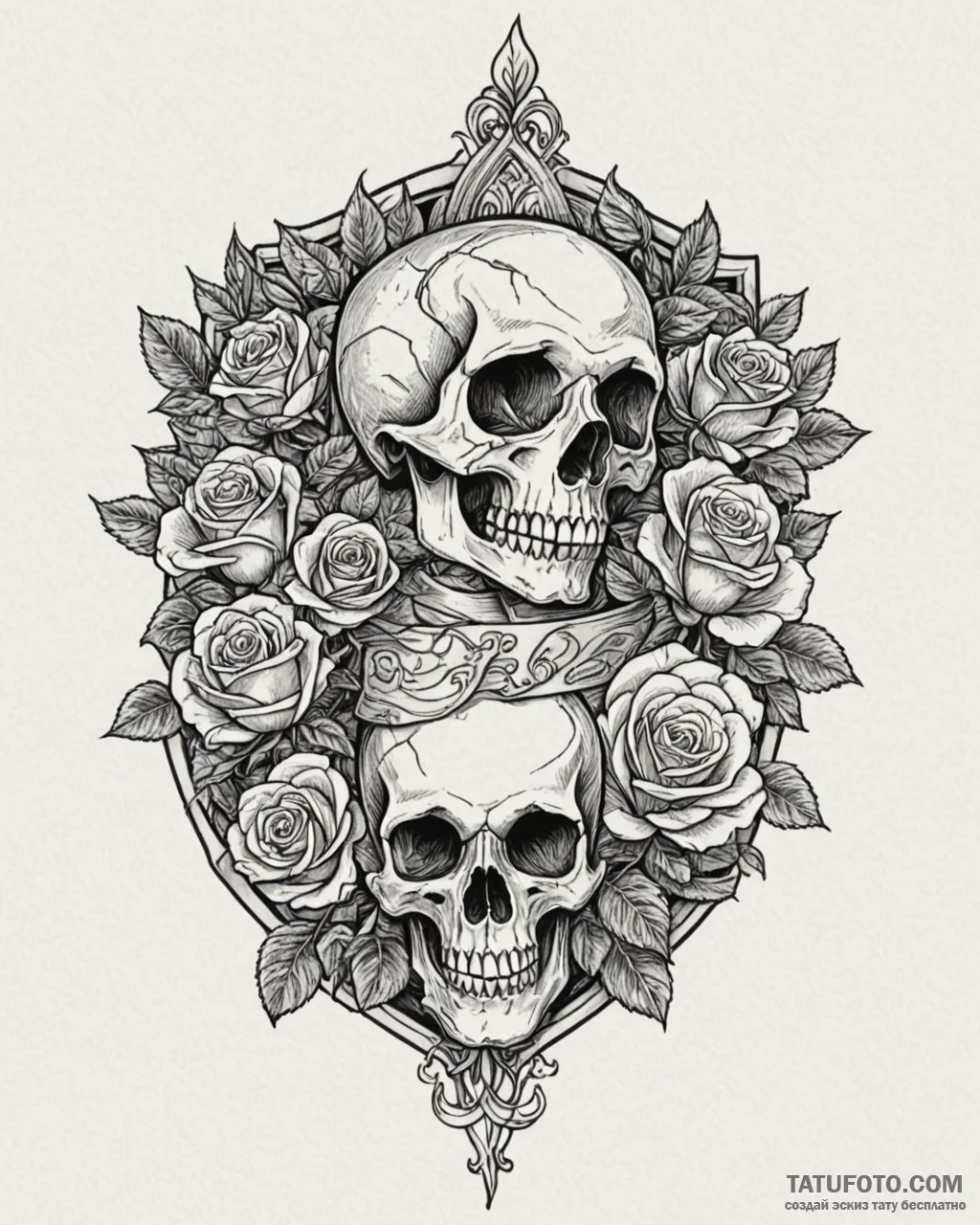 Tattoo design a subtle floral pattern forming... - эскиз тату (№1752895331_0, 19.07.2025 03:22) — Tatufoto.com