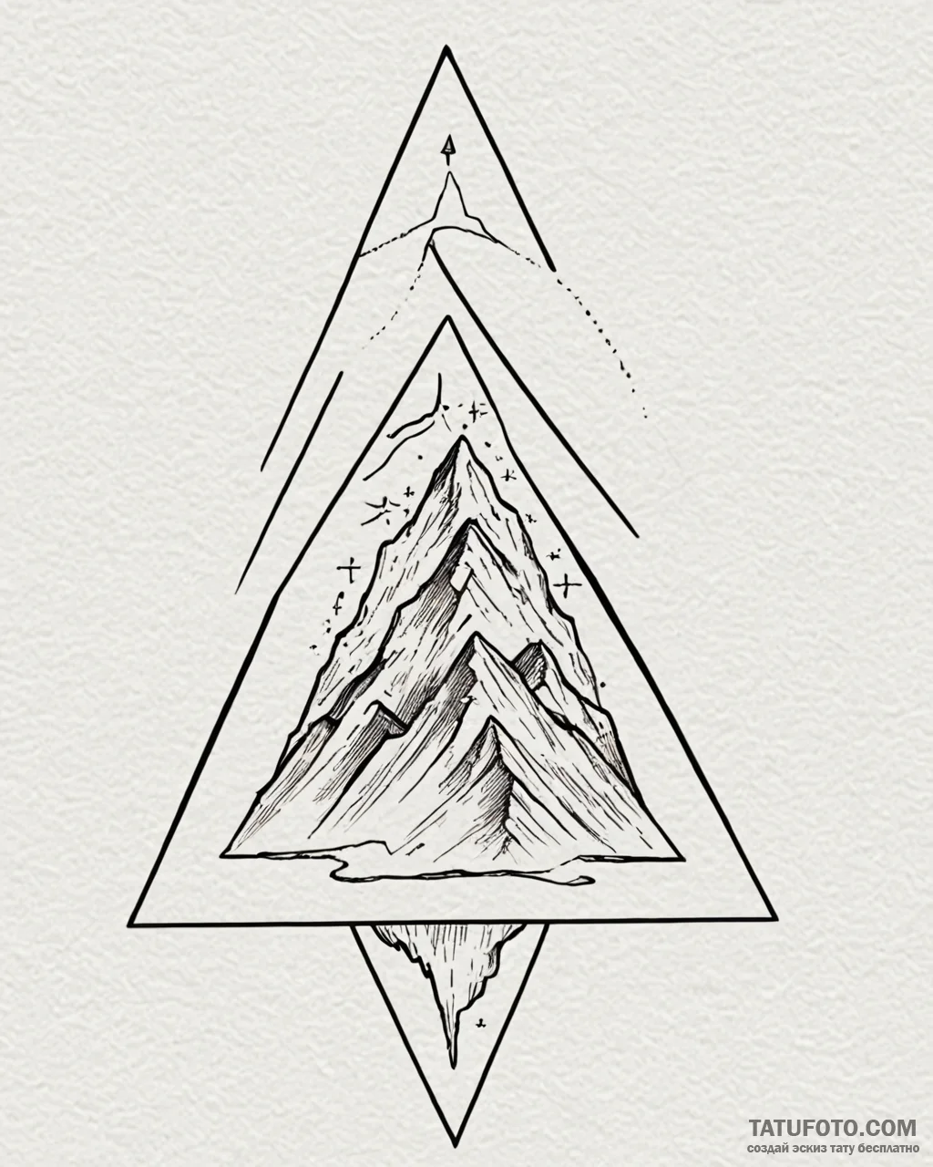 Tattoo sketch a solid blackwork triangle poin… — эскиз тату (№1752896417_0, 19.07.2025 03:40) — Tatufoto.com
