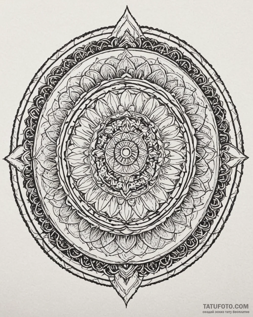 Tattoo sketch a "loading" circle with abstrac... - эскиз тату (№1752897248_0, 19.07.2025 03:54) — Tatufoto.com