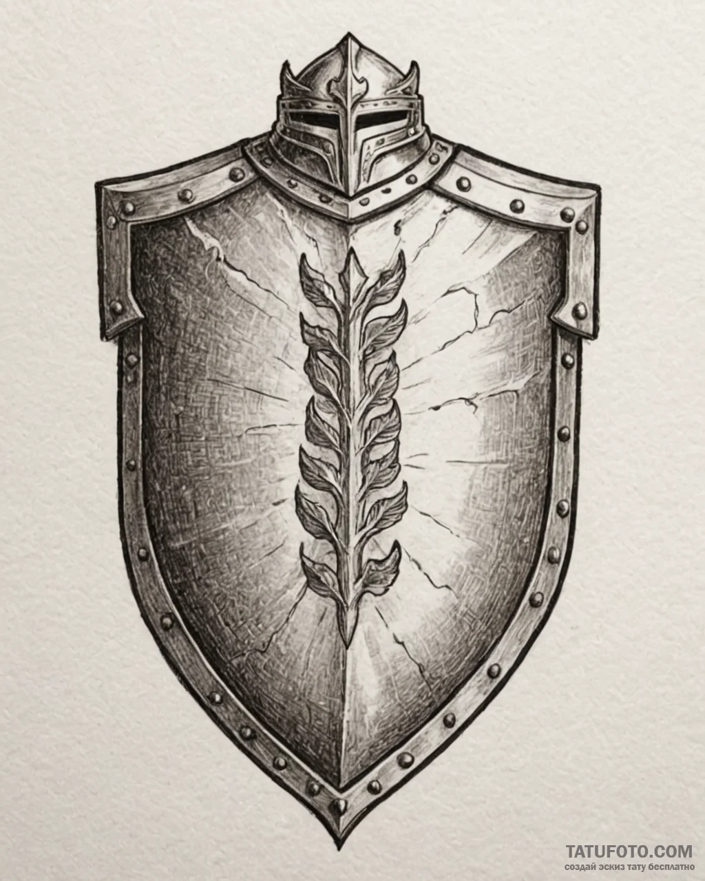 Tattoo design a subtle symbol of a shield or… — эскиз тату (№1752897330_0, 19.07.2025 03:55) — Tatufoto.com