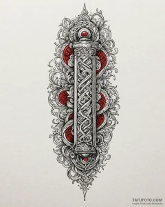 A linework tattoo of a razor blade hidden in... - эскиз тату (№1752897908_0, 19.07.2025 04:05) — Tatufoto.com