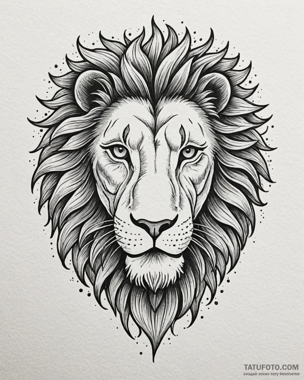 Tattoo sketch a leo lion's eye subtly integra... - эскиз тату (№1752897991_0, 19.07.2025 04:06) — Tatufoto.com