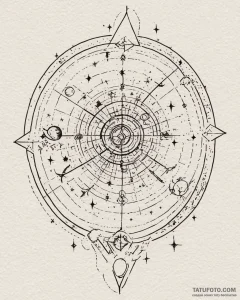 Tattoo design a celestial map with a path hig... - эскиз тату (№1752898323_0, 19.07.2025 04:12) — Tatufoto.com