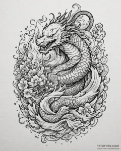 A sketch of the oracle, surrounded by smoke a... - эскиз тату (№1752898655_0, 19.07.2025 04:17) — Tatufoto.com