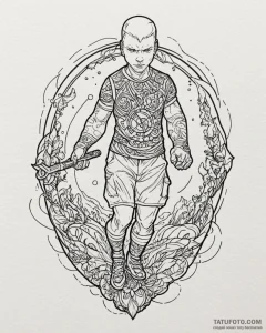 Tattoo design an abstract representation of "... - эскиз тату (№1752900060_0, 19.07.2025 04:41) — Tatufoto.com