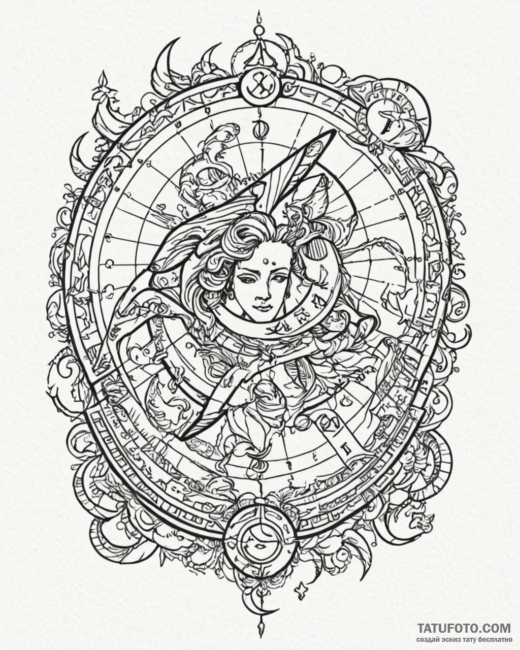 Tattoo design an abstract interpretation of t… — эскиз тату (№1752900143_0, 19.07.2025 04:42) — Tatufoto.com