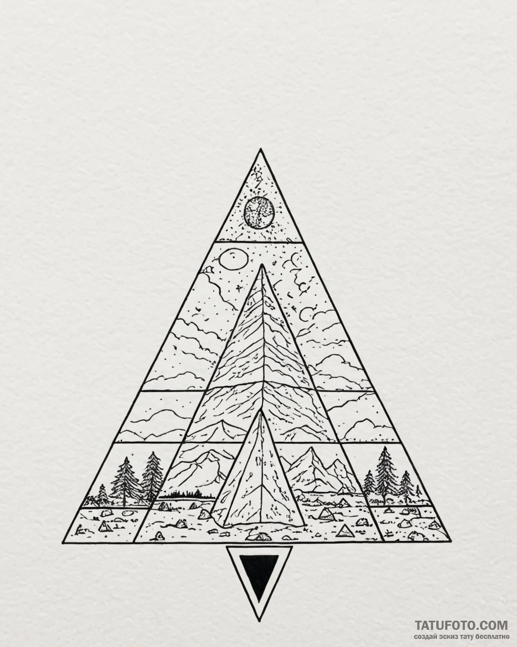 Linework tattoo of the tyrell corporation's p... - эскиз тату (№1752900558_0, 19.07.2025 04:49) — Tatufoto.com