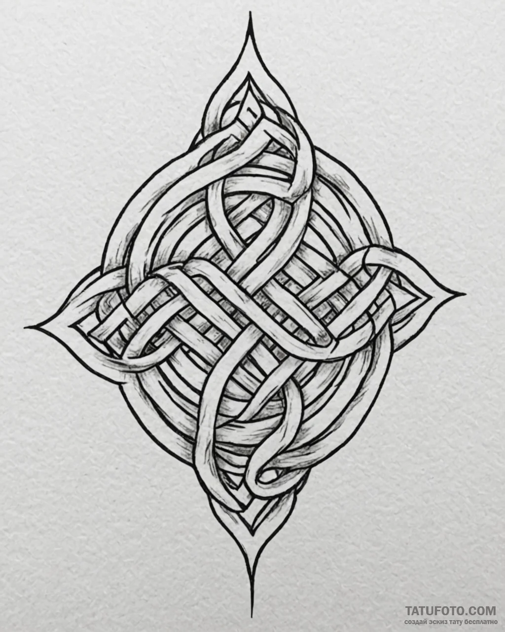 Tattoo design a symbol of unbreakable knotwor… — эскиз тату (№1752900971_0, 19.07.2025 04:56) — Tatufoto.com