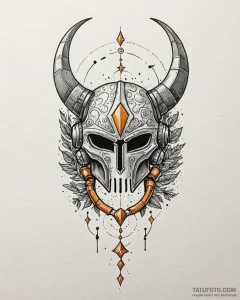 Neo-traditional design of the mythosaur skull... - эскиз тату (№1752901053_0, 19.07.2025 04:57) — Tatufoto.com