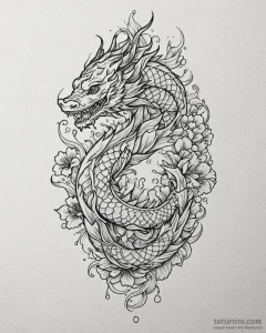 Tattoo sketch a delicate gradient from one co... - эскиз тату (№1752901302_0, 19.07.2025 05:01) — Tatufoto.com