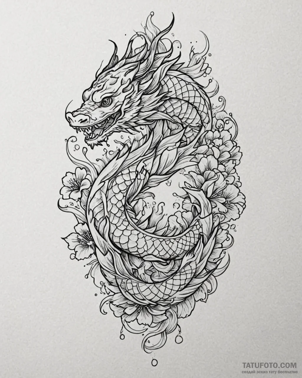 Tattoo sketch a delicate gradient from one co... - эскиз тату (№1752901302_0, 19.07.2025 05:01) — Tatufoto.com