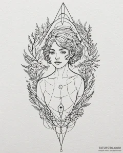 Tattoo design: a geometric representation of... - эскиз тату (№1752902046_0, 19.07.2025 05:14) — Tatufoto.com