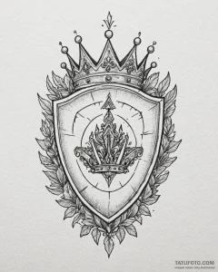Tattoo design a "solo win" icon with a crown... - эскиз тату (№1752902378_0, 19.07.2025 05:19) — Tatufoto.com