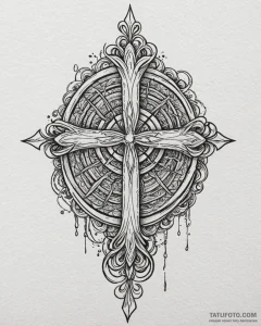 Tattoo sketch a group of small, identical sym... - эскиз тату (№1752902708_0, 19.07.2025 05:25) — Tatufoto.com