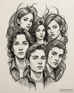 A graphic novel portrait of the main characte... - эскиз тату (№1752903039_0, 19.07.2025 05:30) — Tatufoto.com