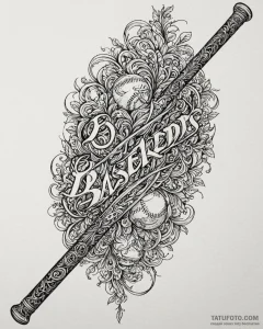 A neo-traditional tattoo of the "basterds" ba... - эскиз тату (№1752903286_0, 19.07.2025 05:34) — Tatufoto.com