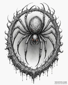 A sketch of shelob the spider, lurking in her... - эскиз тату (№1752903533_0, 19.07.2025 05:38) — Tatufoto.com