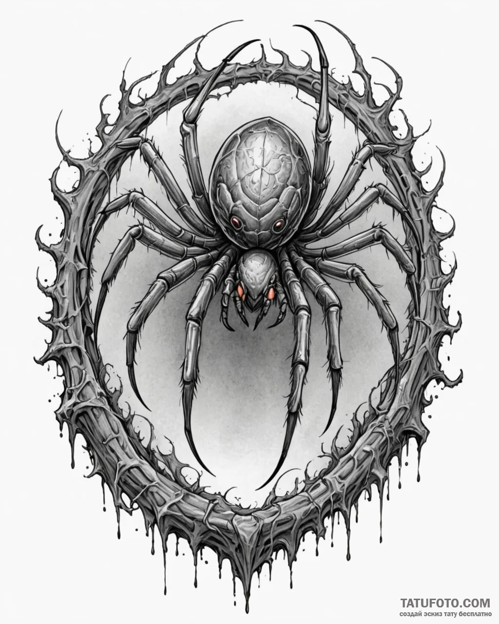 A sketch of shelob the spider, lurking in her... - эскиз тату (№1752903533_0, 19.07.2025 05:38) — Tatufoto.com