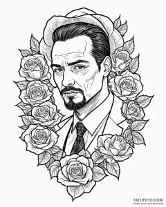 A graphic novel panel of ordell robbie from j... - эскиз тату (№1752903697_0, 19.07.2025 05:41) — Tatufoto.com