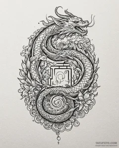 Tattoo sketch a labyrinth or maze, complex an... - эскиз тату (№1752905847_0, 19.07.2025 06:17) — Tatufoto.com