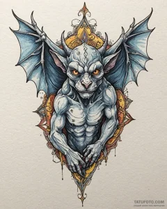 Tattoo design a stylized depiction of a guard... - эскиз тату (№1752906261_0, 19.07.2025 06:24) — Tatufoto.com