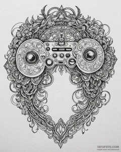 Tattoo design a controller's face buttons arr... - эскиз тату (№1752906346_0, 19.07.2025 06:25) — Tatufoto.com