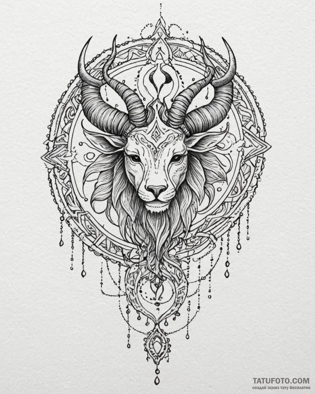Tattoo sketch a minimalist zodiac glyph fille… — эскиз тату (№1752906511_0, 19.07.2025 06:28) — Tatufoto.com