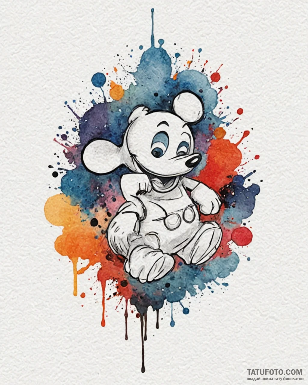 классика disney & pixar, ink illustration for… — эскиз тату (№1752907421_0, 19.07.2025 06:43) — Tatufoto.com