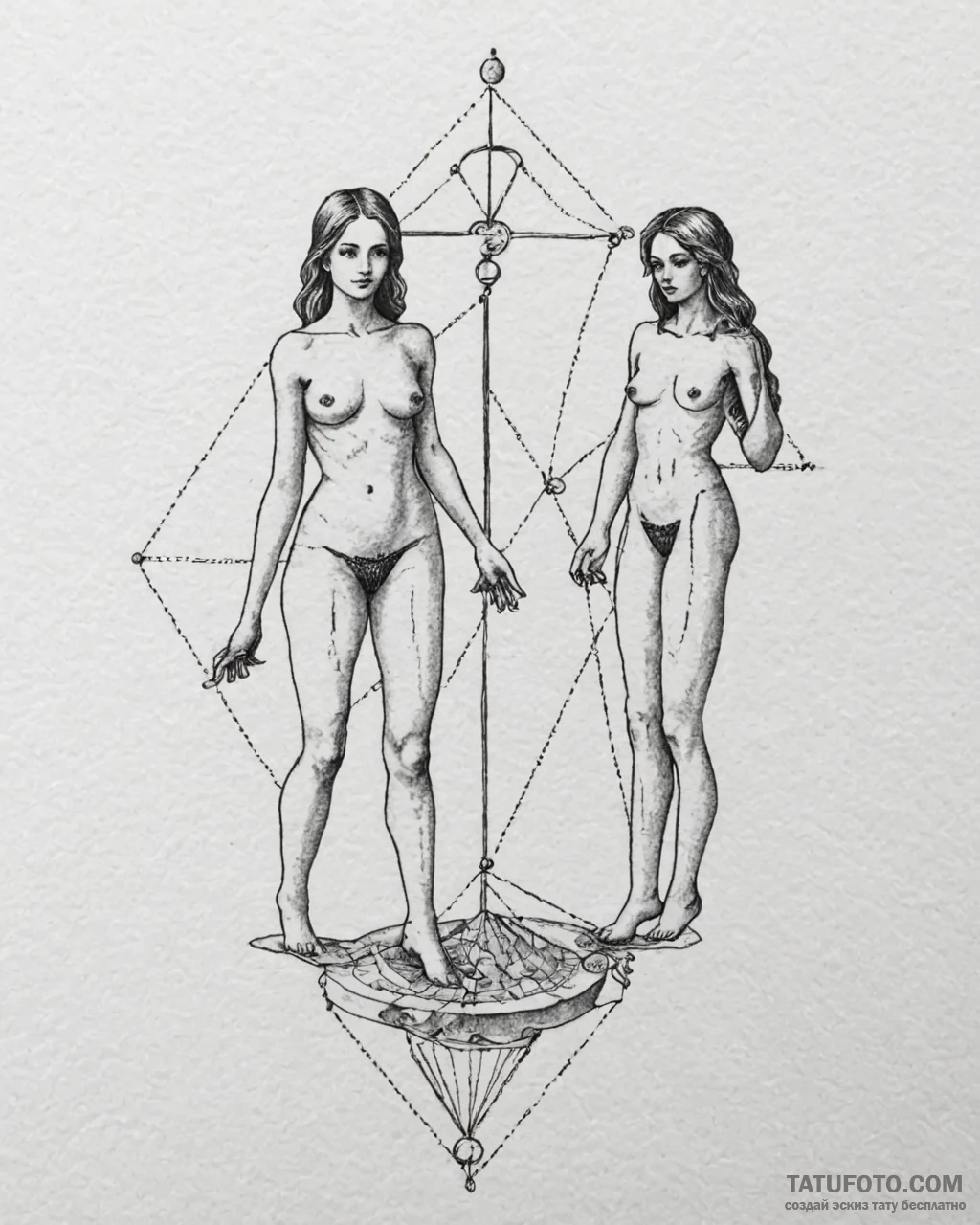 Tattoo sketch the glyph for libra (7th house)... - эскиз тату (№1752907503_0, 19.07.2025 06:45) — Tatufoto.com
