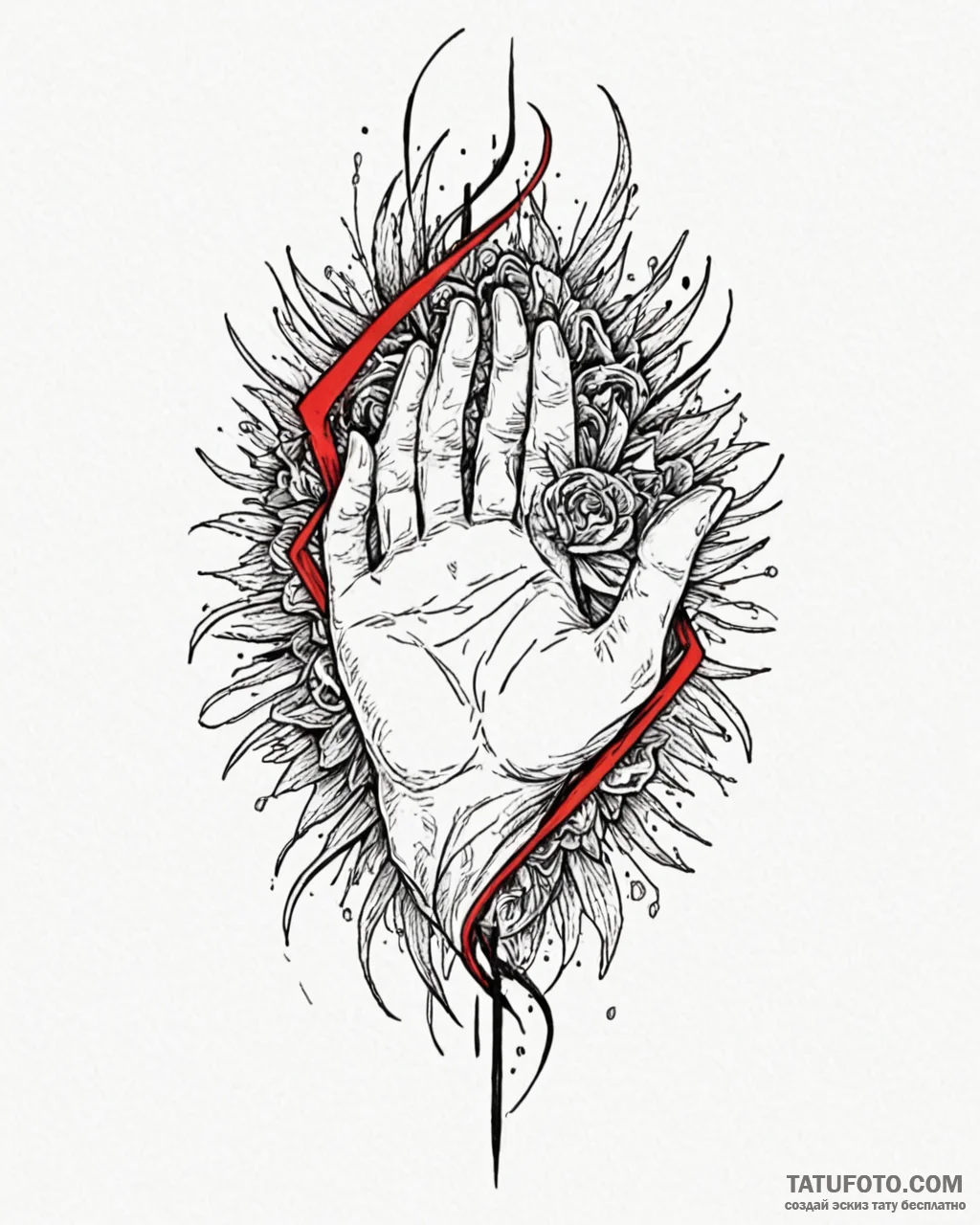 Tattoo design a visual representation of "bre... - эскиз тату (№1752908743_0, 19.07.2025 07:05) — Tatufoto.com