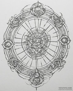 Tattoo sketch a zodiac symbol as a gate or po... - эскиз тату (№1752908825_0, 19.07.2025 07:07) — Tatufoto.com