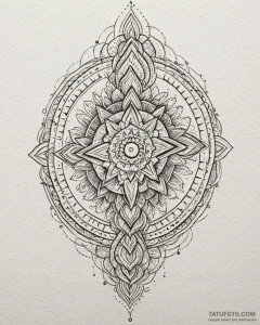 Tattoo design a stylized torch, symbolizing g... - эскиз тату (№1752909074_0, 19.07.2025 07:11) — Tatufoto.com