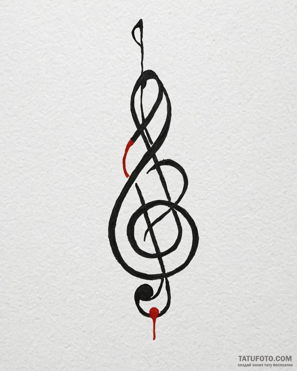 Tattoo design a tiny musical note or a rest s... - эскиз тату (№1752909741_0, 19.07.2025 07:22) — Tatufoto.com