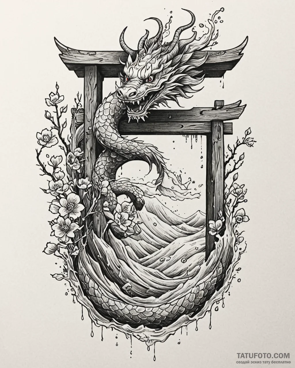 A sketch style tattoo of a domovoy, the house… — эскиз тату (№1752909988_0, 19.07.2025 07:26) — Tatufoto.com