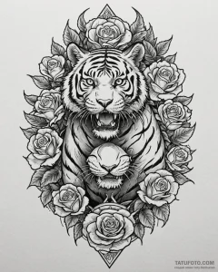 Tattoo design a traditional japanese tiger in... - эскиз тату (№1752910822_0, 19.07.2025 07:40) — Tatufoto.com