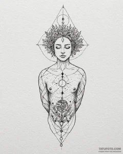 Tattoo design: a geometric representation of... - эскиз тату (№1752911152_0, 19.07.2025 07:45) — Tatufoto.com