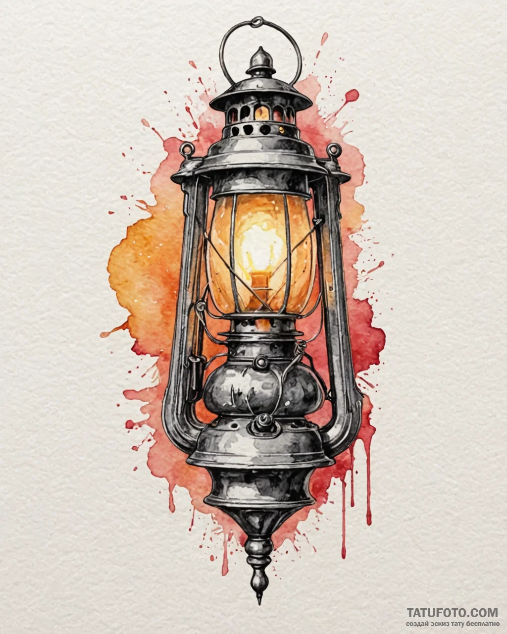 Tattoo sketch a vintage lantern casting a war... - эскиз тату (№1752911648_0, 19.07.2025 07:54) — Tatufoto.com