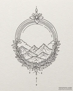 Tattoo sketch a vibrant rainbow effect on a m... - эскиз тату (№1752911813_0, 19.07.2025 07:56) — Tatufoto.com