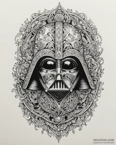 Neo-traditional tattoo design of darth vader'... - эскиз тату (№1752912474_0, 19.07.2025 08:07) — Tatufoto.com