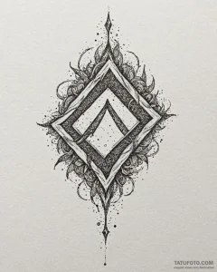 62. tattoo design: a "chernobog" rune with su... - эскиз тату (№1752912968_0, 19.07.2025 08:16) — Tatufoto.com