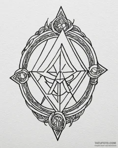 A sketch of the "paimon" sigil from hereditar... - эскиз тату (№1752913711_0, 19.07.2025 08:28) — Tatufoto.com