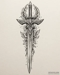 A neo-traditional tattoo of san's crystal dag... - эскиз тату (№1752914618_0, 19.07.2025 08:43) — Tatufoto.com