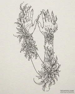 Tattoo design a hand reaching out to another,... - эскиз тату (№1752915291_0, 19.07.2025 08:54) — Tatufoto.com
